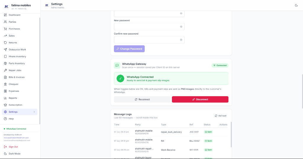 WhatsApp gateway connected